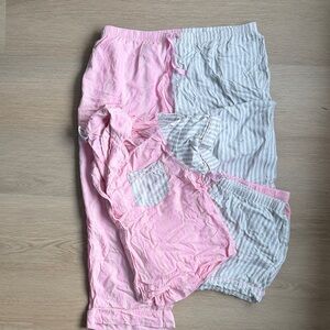 Joyspun | pink and grey stripped pj set